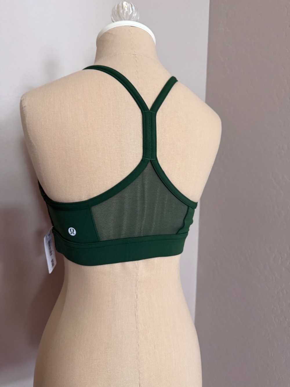 Lululemon Flow Y Mid Support Ivy Grove Green Sports Bra B/C Cup - Picture 6 of 6